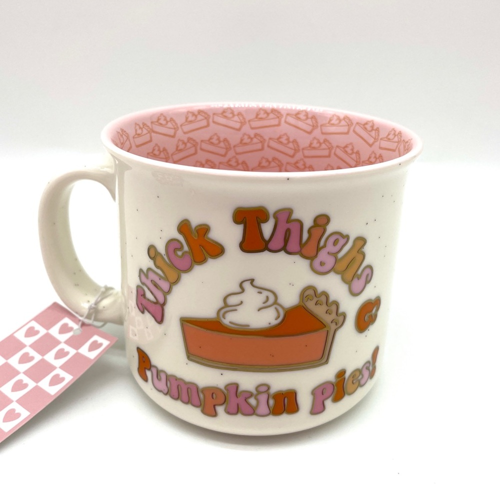 Thick thighs & pumpkin pies mug by Seeds & Sunshine